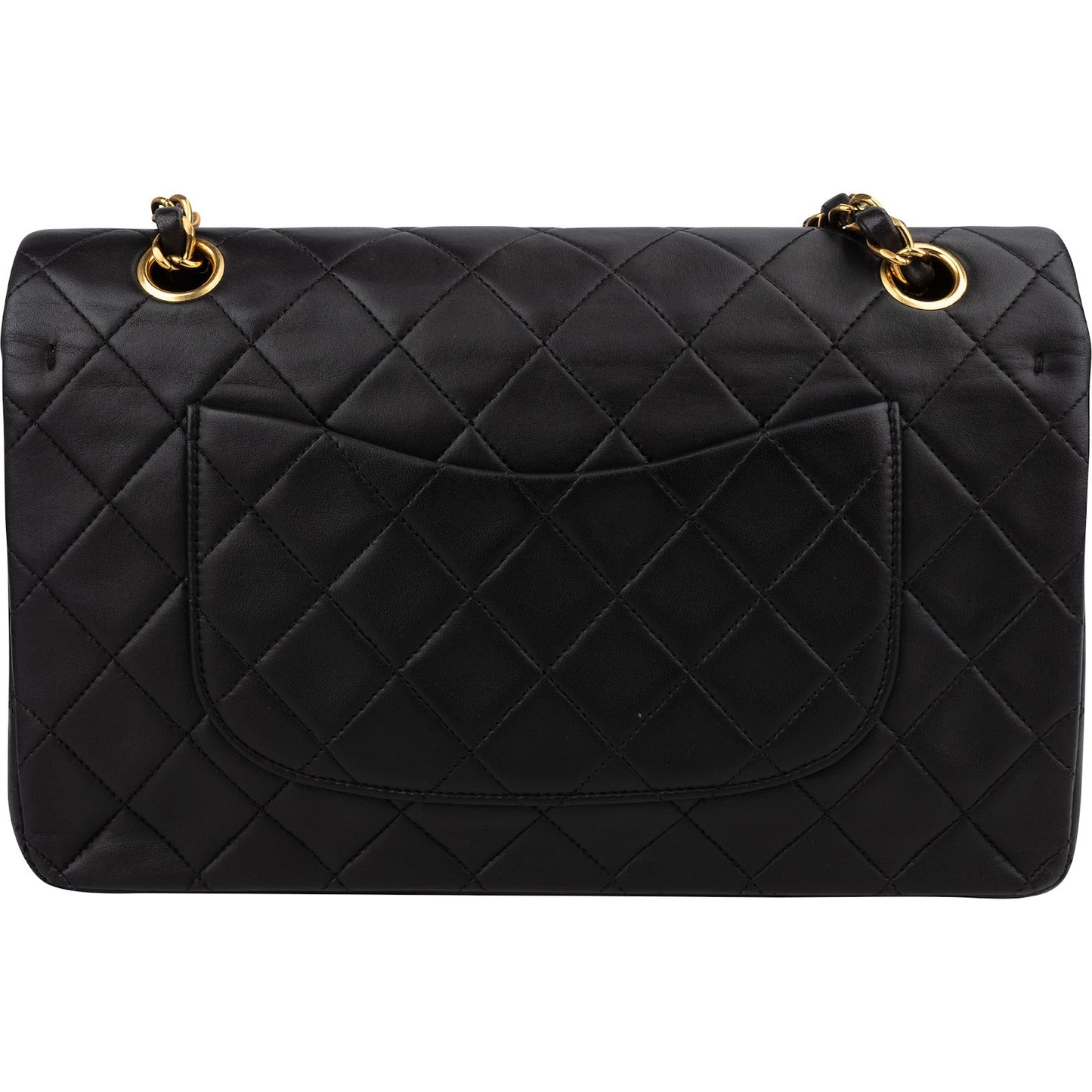 Chanel Quilted Lambskin 24K Gold Medium Double Flap Shoulder Bag