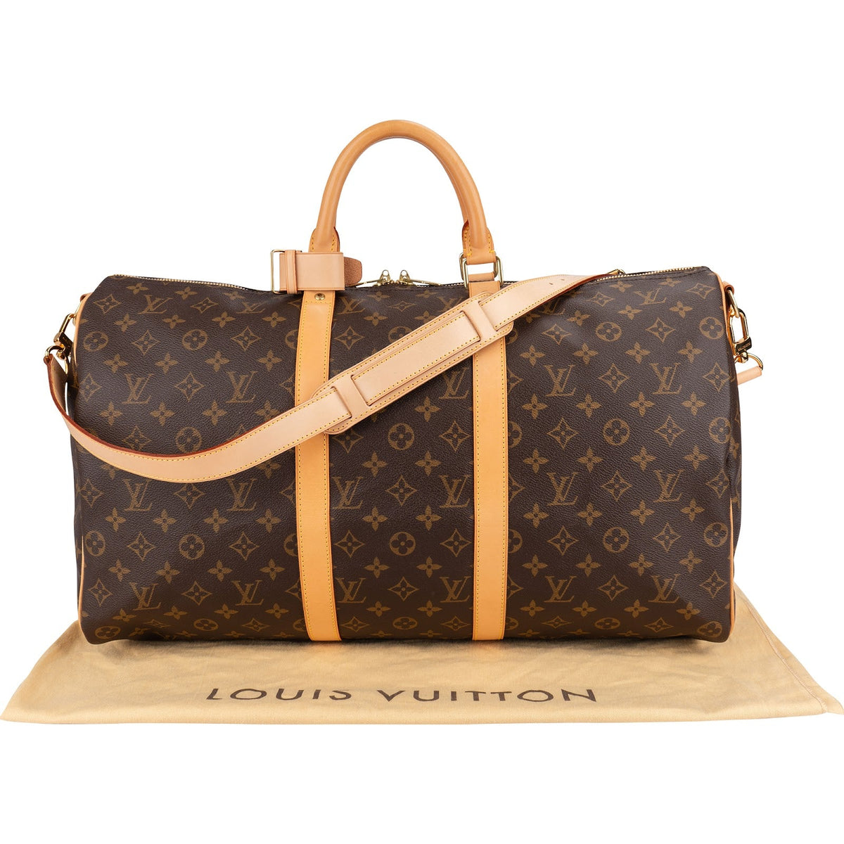 Louis Vuitton Monogram Canvas Keepall 50 Bandoulière Travel Bag