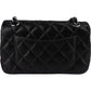 Chanel Quilted Glitter Metallic Suede Crystal-Embelished CC Small Single Flap Shoulder Bag