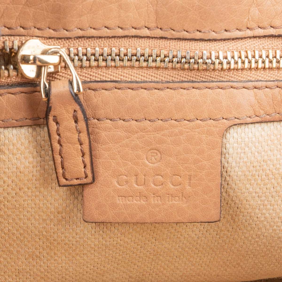 Gucci Grained Leather GG Soho Crossbody Bag