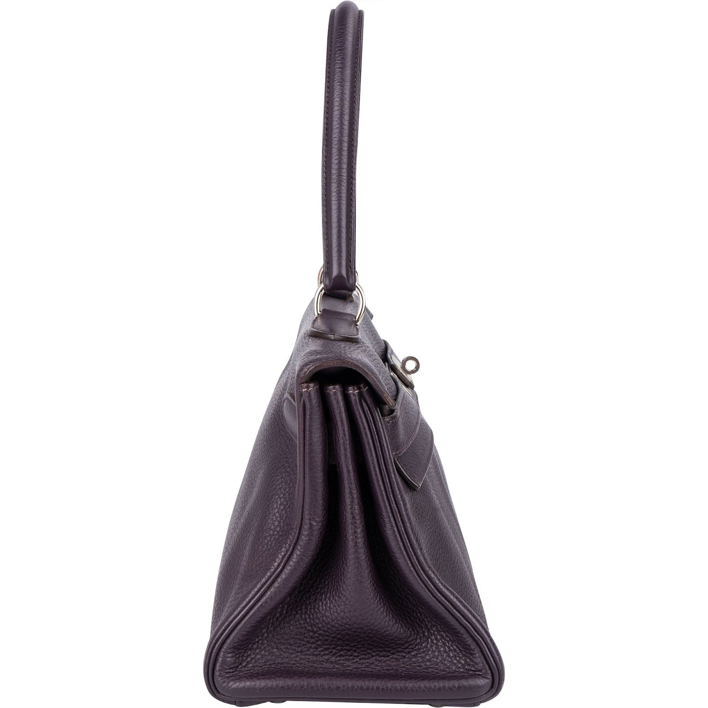 Hermès Raisin Clemence Leather Kelly 40 JPG Shoulder Bag