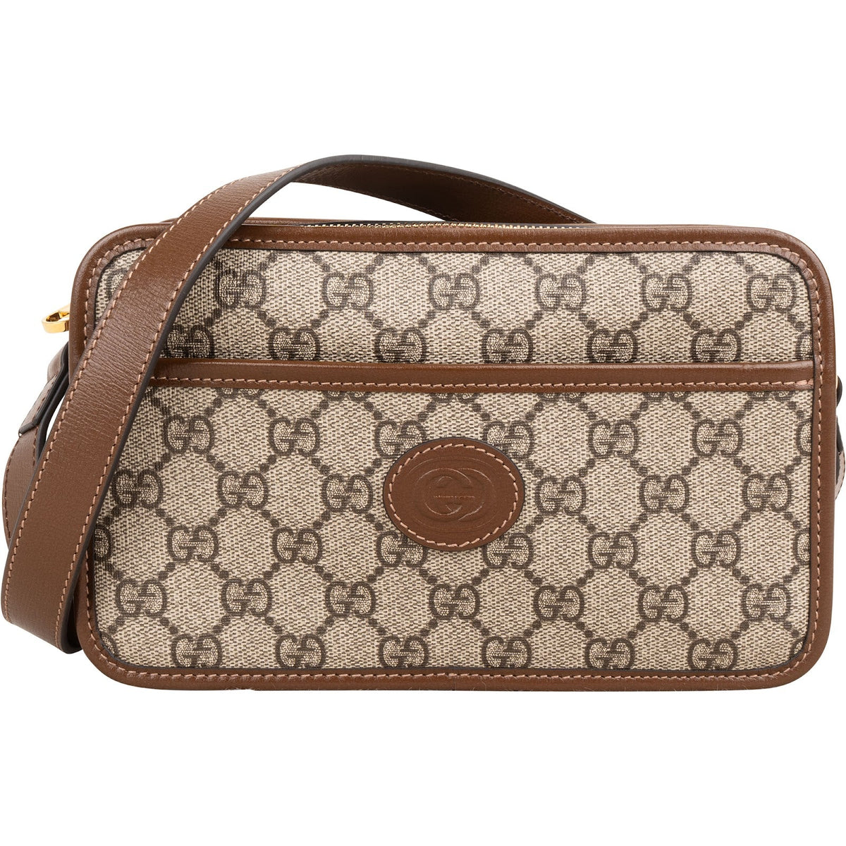 Gucci Monogram Neo Vintage GG Supreme Small Messenger Crossbody Bag