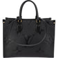 Louis Vuitton Noir Monogram Empreinte Leather OnTheGo MM Shoulder Bag