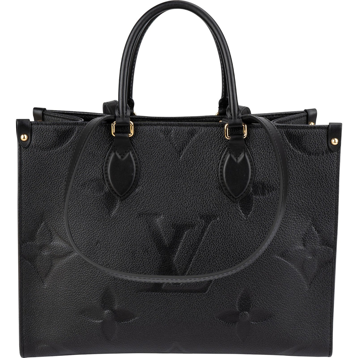 Louis Vuitton Noir Monogram Empreinte Leather OnTheGo MM Shoulder Bag
