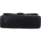 Chanel Quilted Caviar Leather Palladium Maxi Single Flap Crossbody Bag