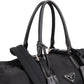 Prada Nylon Triangle Duffle Weekender 50 Travel Bag