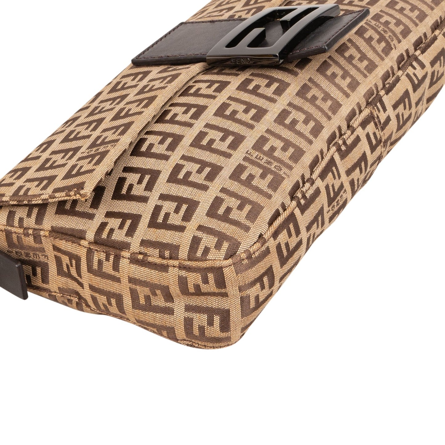 Fendi Monogram Zucca Canvas Baguette Shoulder Bag