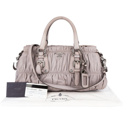 Prada Quilted Nappa Gaufre Satchel Handbag