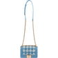 Chanel Denim Frayed Chevron Pleated Small Boy Crossbody Bag