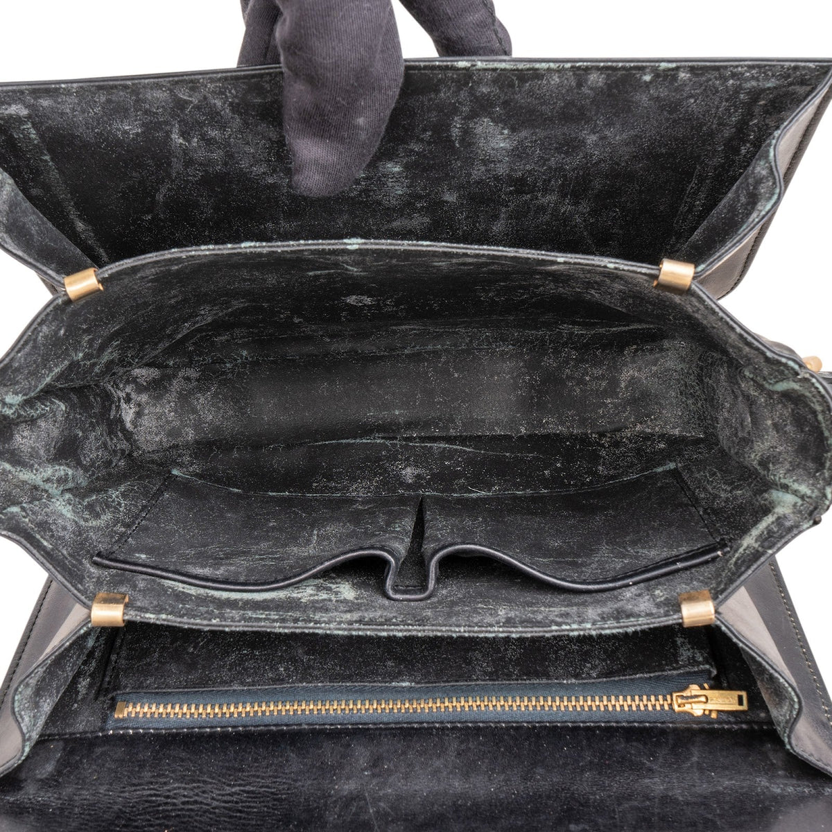 Céline Boxcalf Horse Carriage Triomphe Flap Shoulder Bag