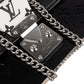 Louis Vuitton Monogram Canvas Black & White Vernis Leather Wynwood Trunk Crossbody Bag