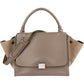 Céline Drummed Calfskin and Suede Trapeze Handbag