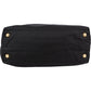 Prada Tessuto Nylon Patent Leather Handle Tote Shoulder Bag