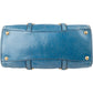 Miu Miu Blue Leather Vitello Lux Tote Handbag