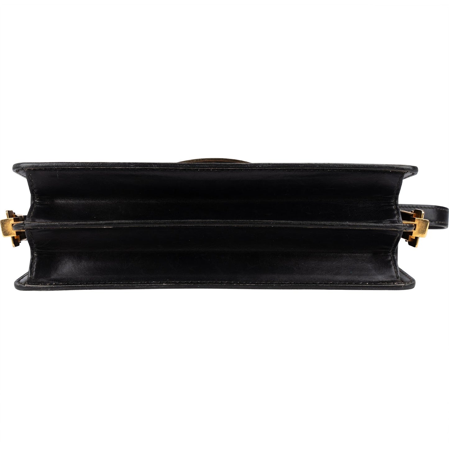 Celine Leather Vintage Horse Carriage Box Shoulder Bag