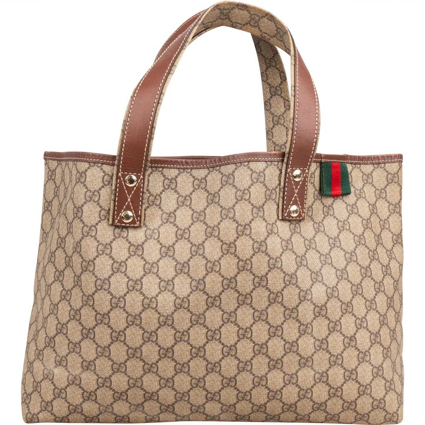 Gucci Monogram GG Supreme Web Tote Handbag