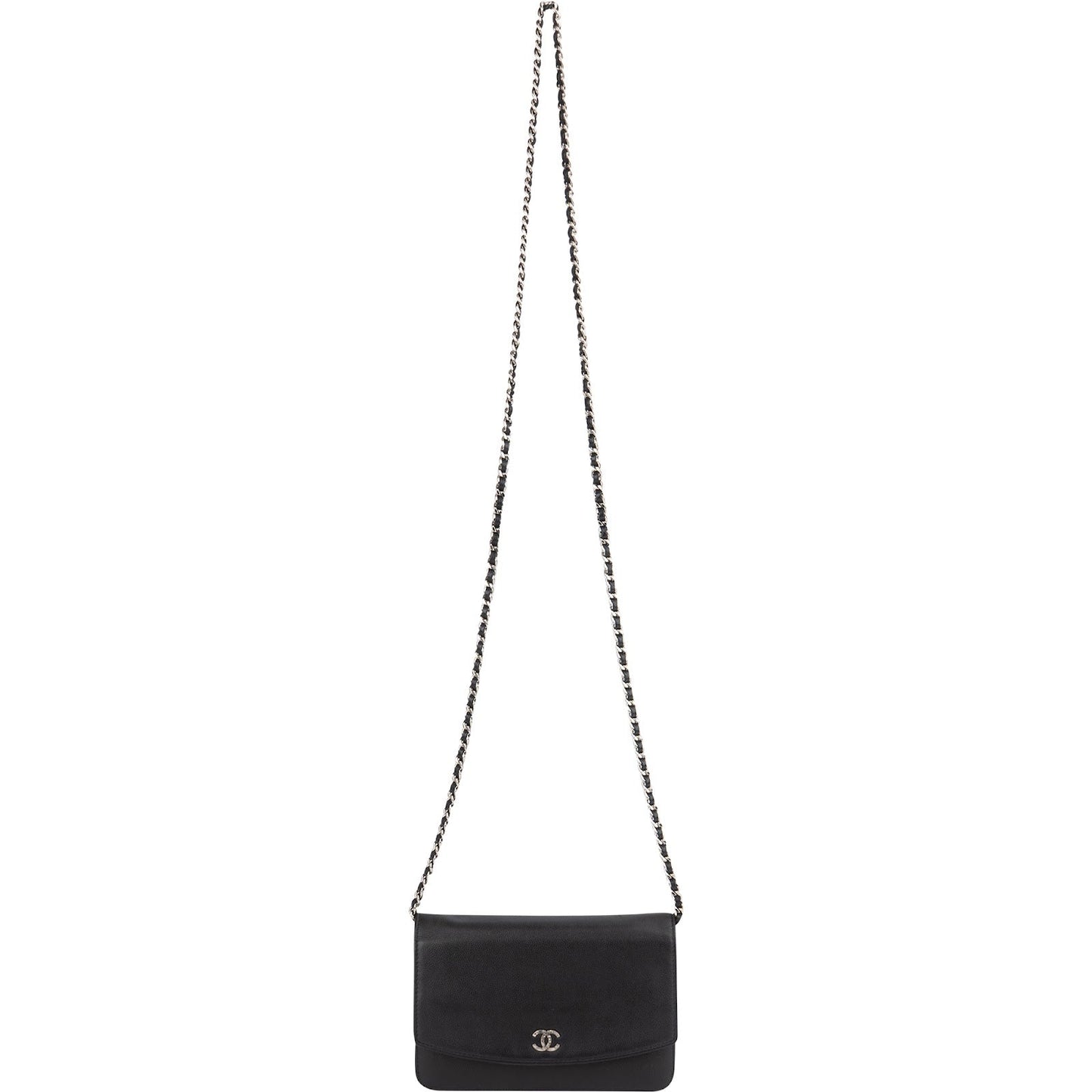 Chanel Caviar Leather CC Wallet on Chain Crossbody Bag
