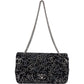 Chanel Sequin Embellished Woven CC Medium Double Flap Shoulder Bag