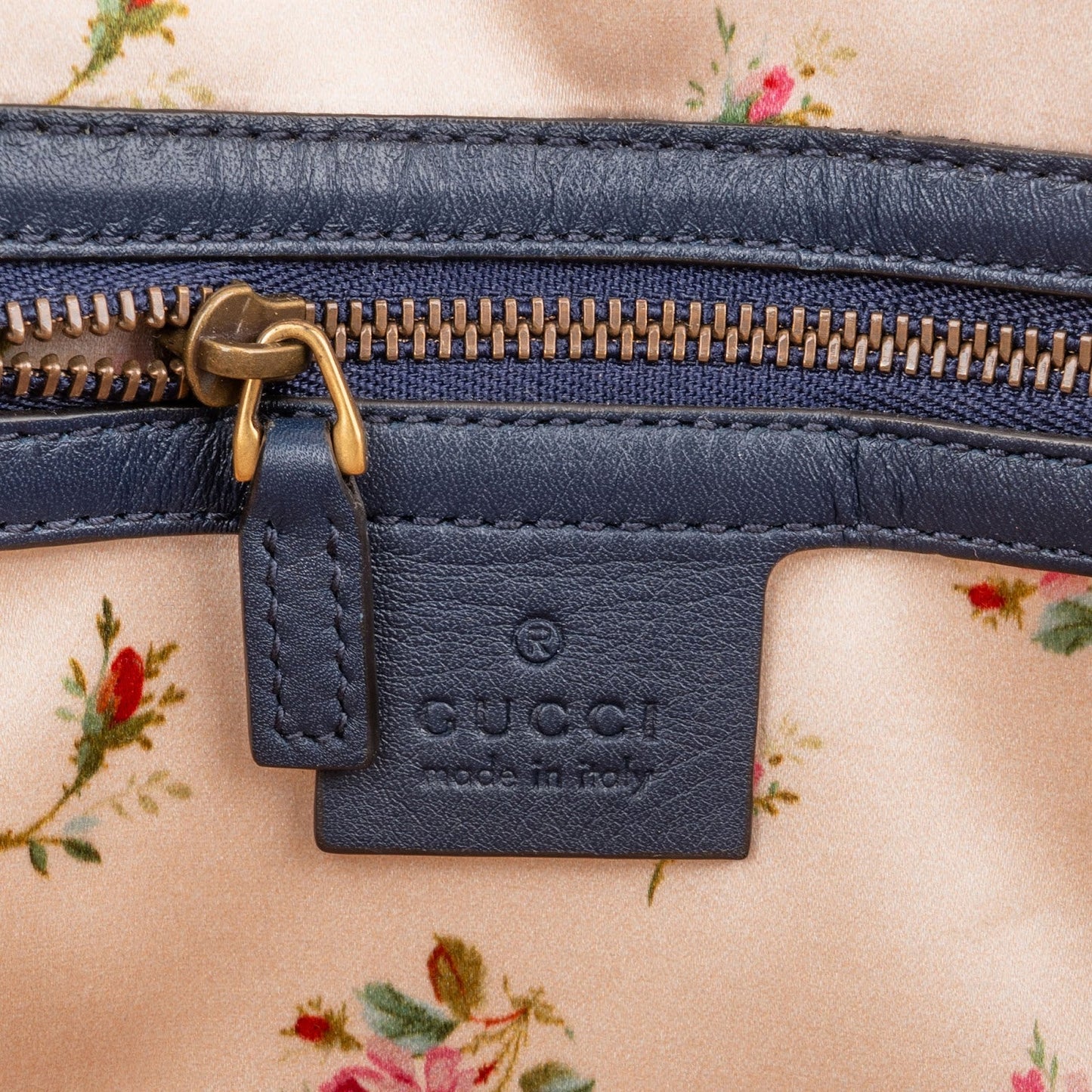 Gucci Denim Matelassé Denim Pearl GG Marmont Crossbody Bag