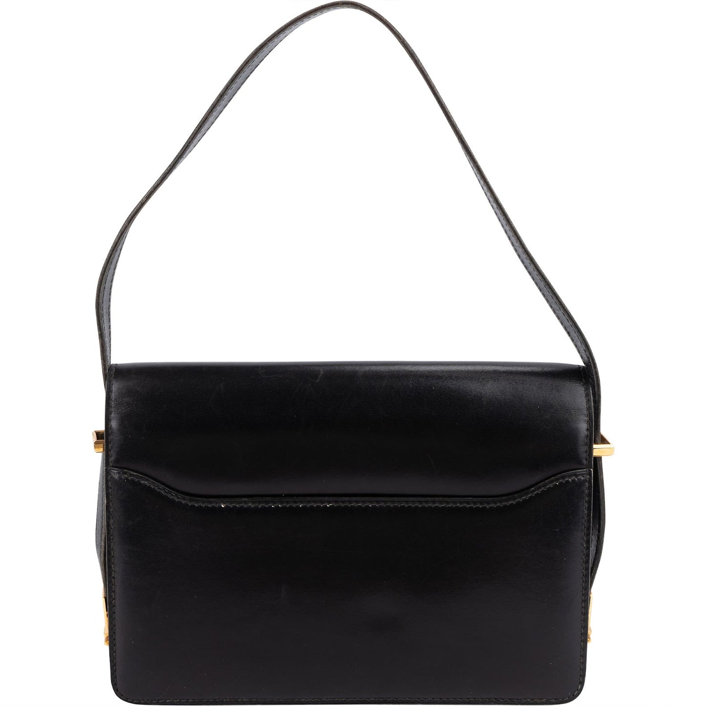Celine Leather Vintage Horse Carriage Box Shoulder Bag