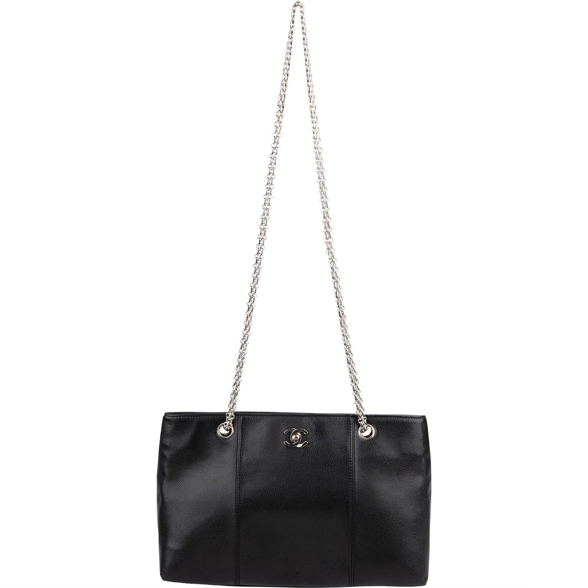 Chanel Caviar Leather Bijoux Chain Tote Shoulder Crossbody Bag
