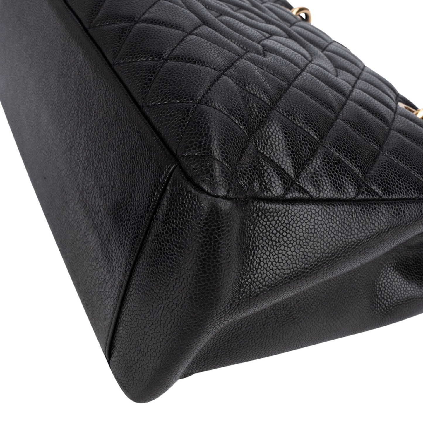 Chanel Quilted Caviar Leather Grand Shopping Tote Shoulder Bag