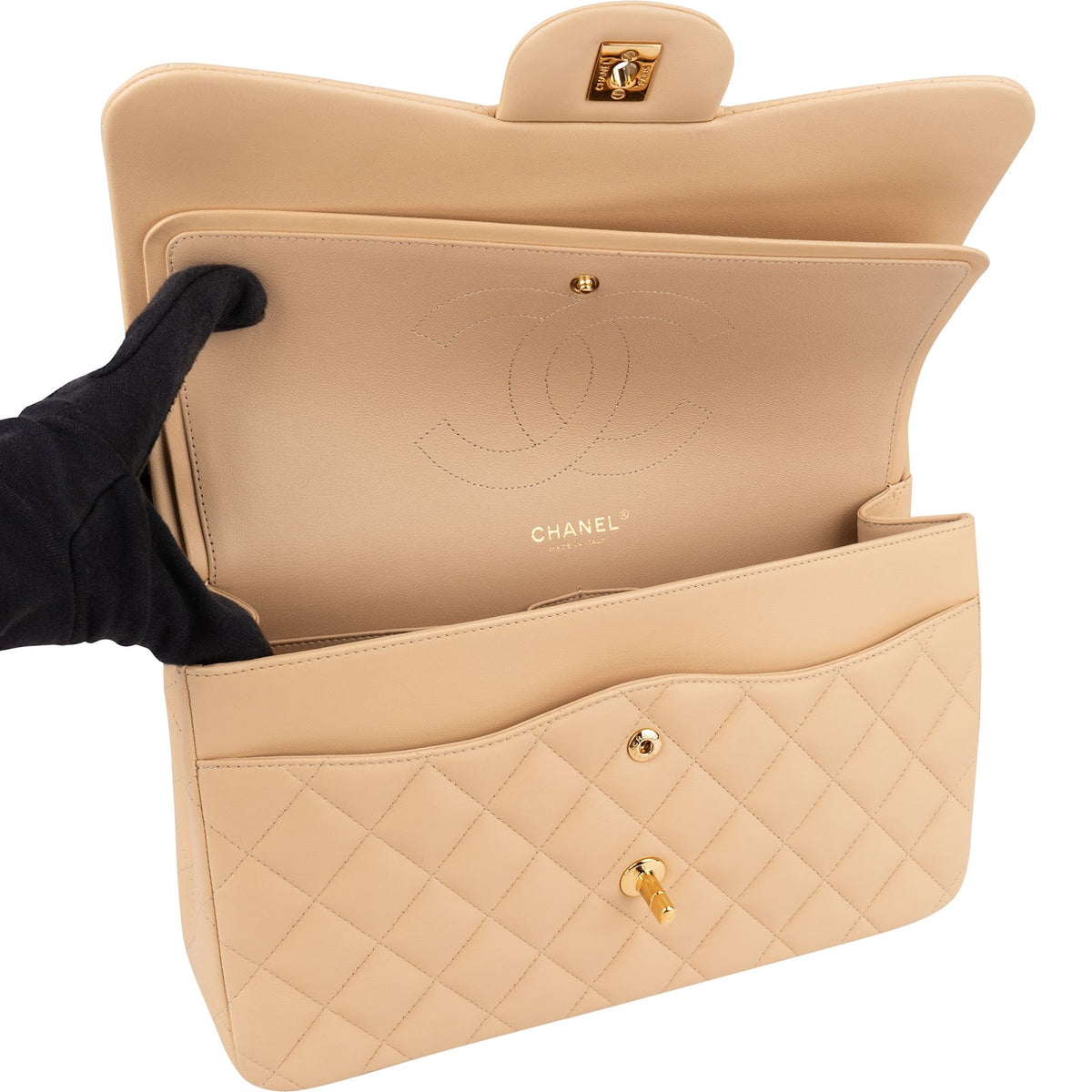Chanel Lammleder Jumbo Double Flap Umhängetasche, Bild 13 von 15
