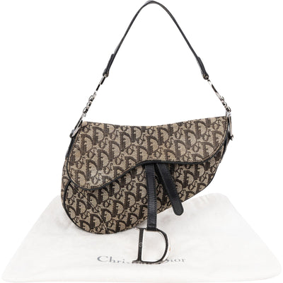 Christian Dior Oblique Jacquard Saddle Shoulder Bag