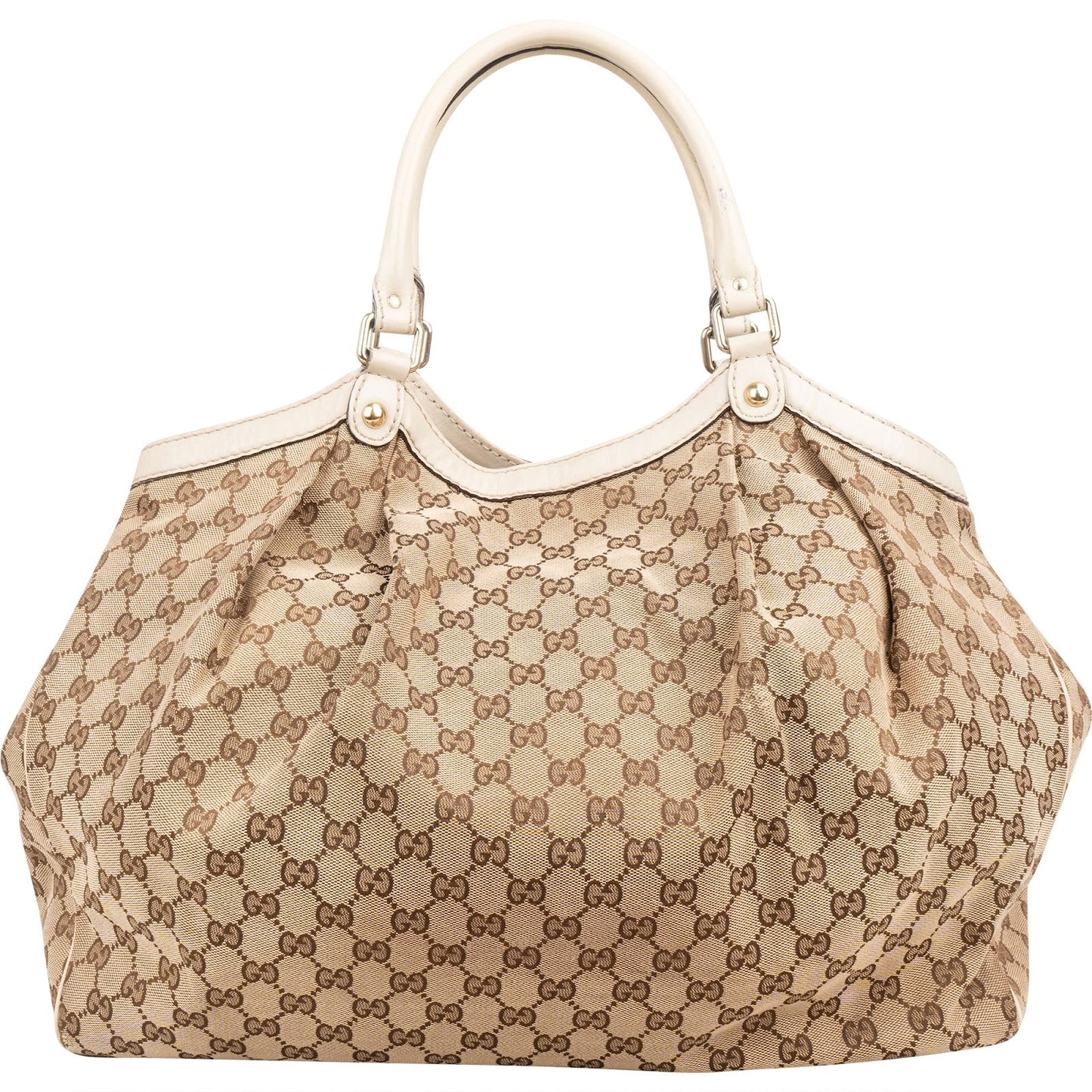 Gucci Monogram GG Canvas Sukey Large Hobo Tote Handbag