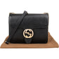 Gucci Pebbled Leather Interlocking GG Small Crossbody Bag