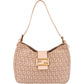 Fendi Monogram FF Zucca Canvas Baguette Buckle Shoulder Bag