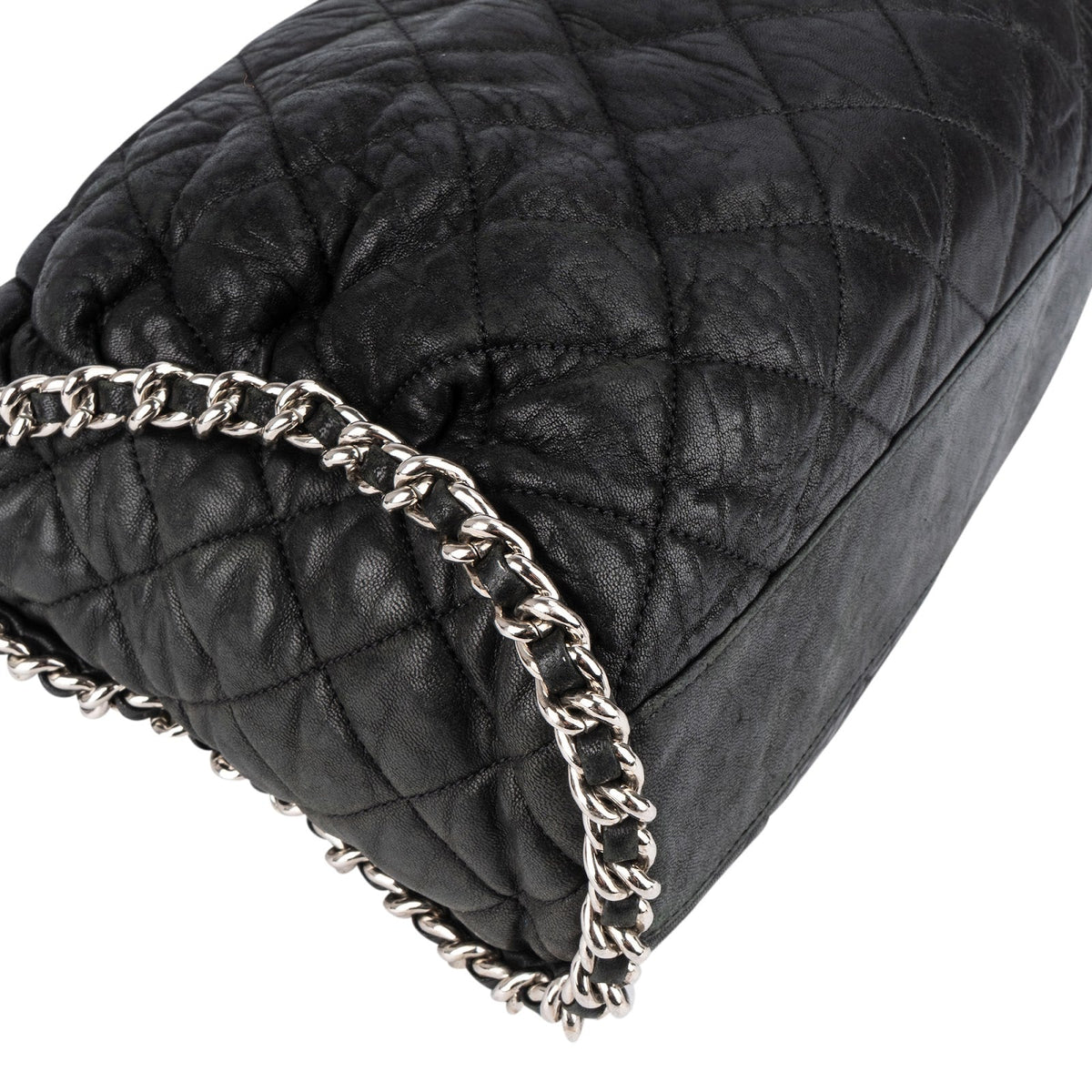 Chanel Quilted Calfskin Bubble Jumbo Single Flap Shoulder Bag