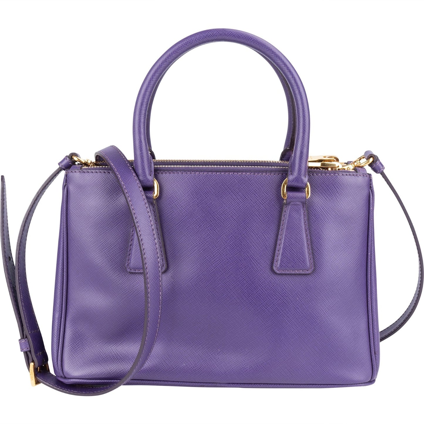 Prada Purple Saffiano Leather Galleria Handbag
