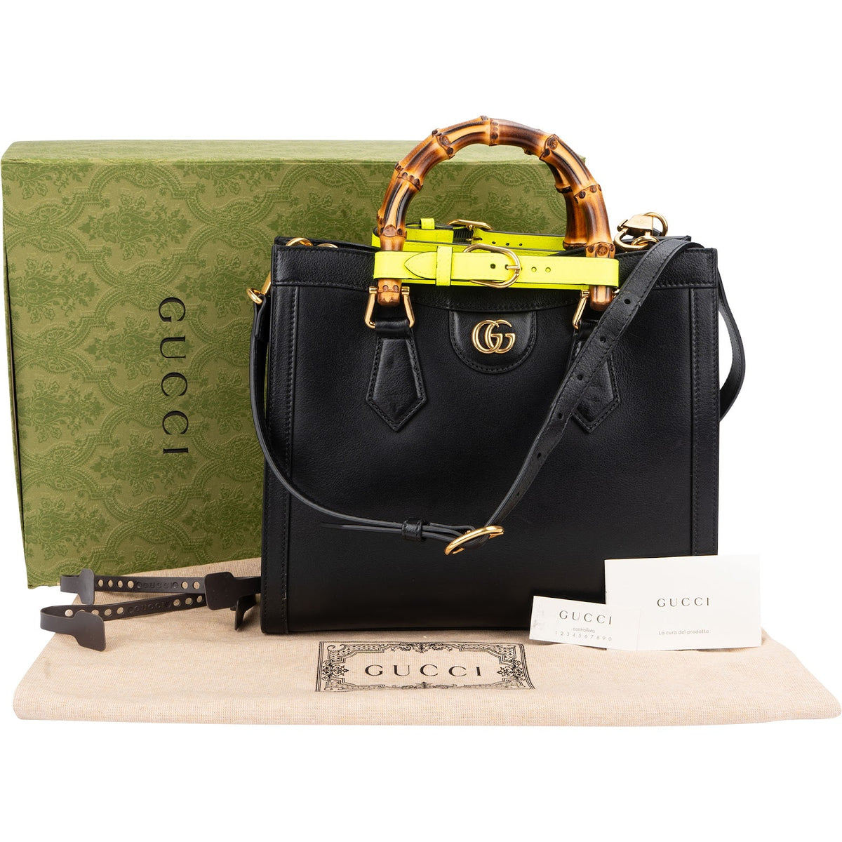 Gucci Diana Bamboo aus schwarzem Leder – Ansicht 2