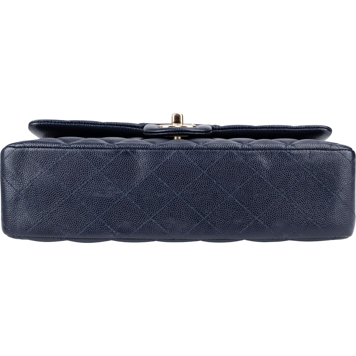 Chanel Quilted Caviar Leather Medium Gold Double Flap Shoulder Bag