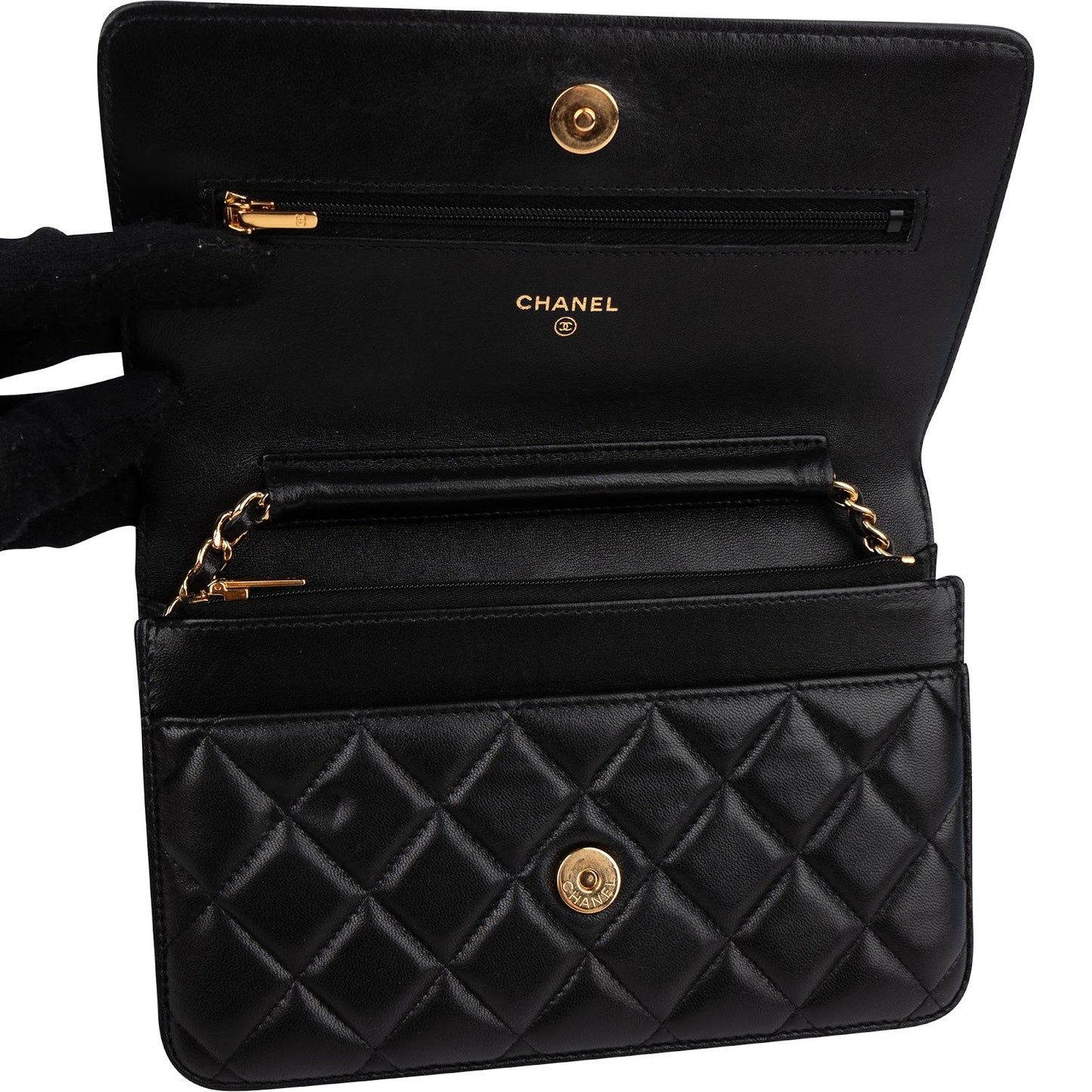 Chanel Quilted Lambskin CC Wallet On Chain Crossbody Bag