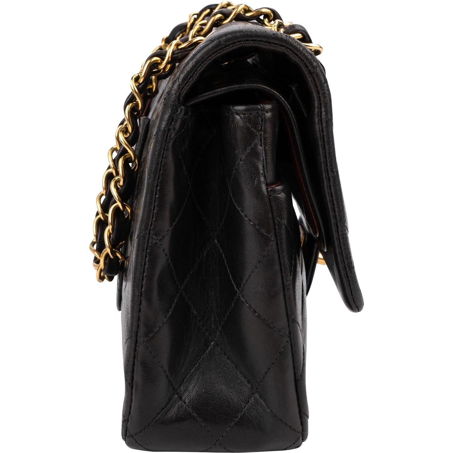 Chanel Quilted Lambskin Medium 24K Gold Double Flap Shoulder Bag