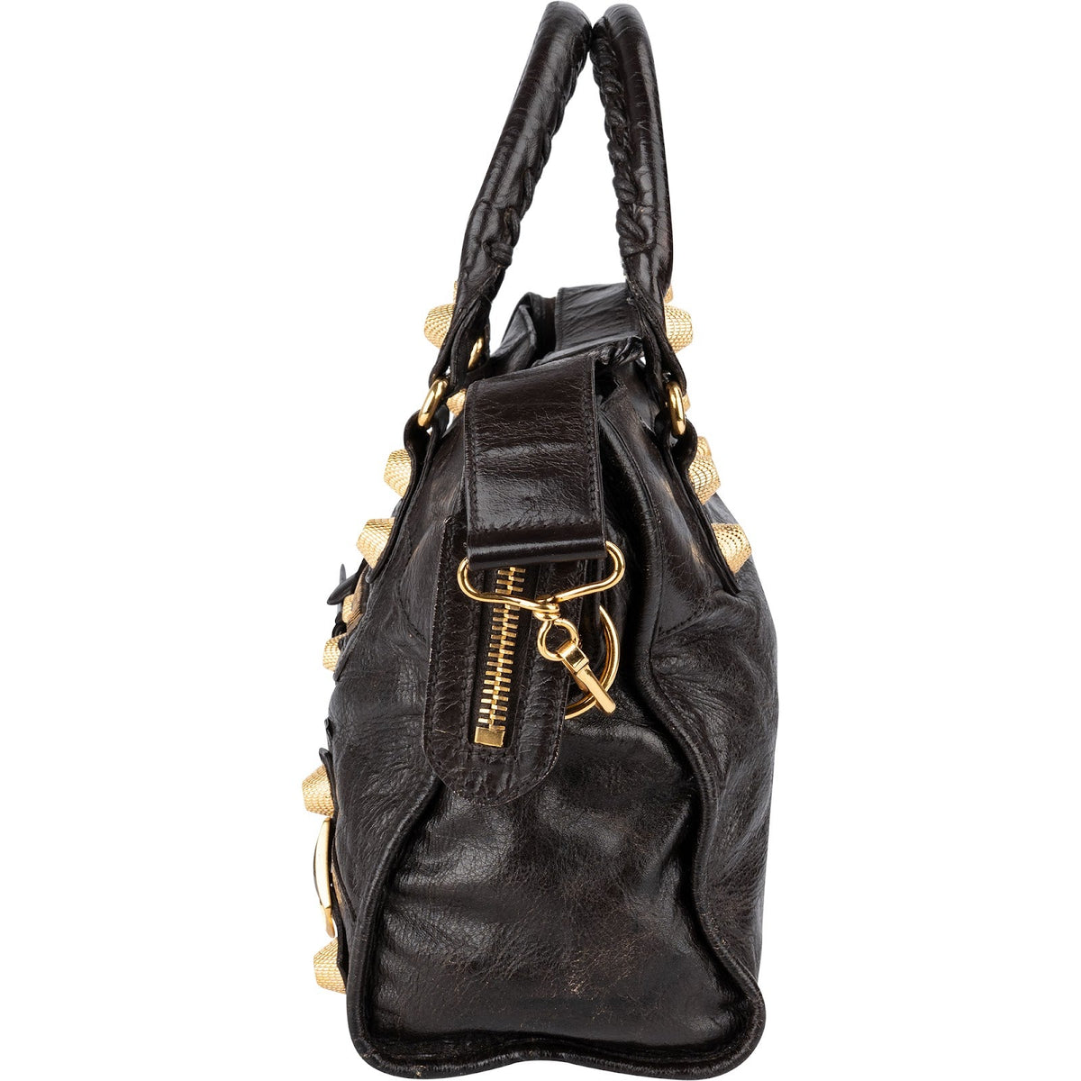 Balenciaga Dark Brown Leather Giant 21 City Handbag