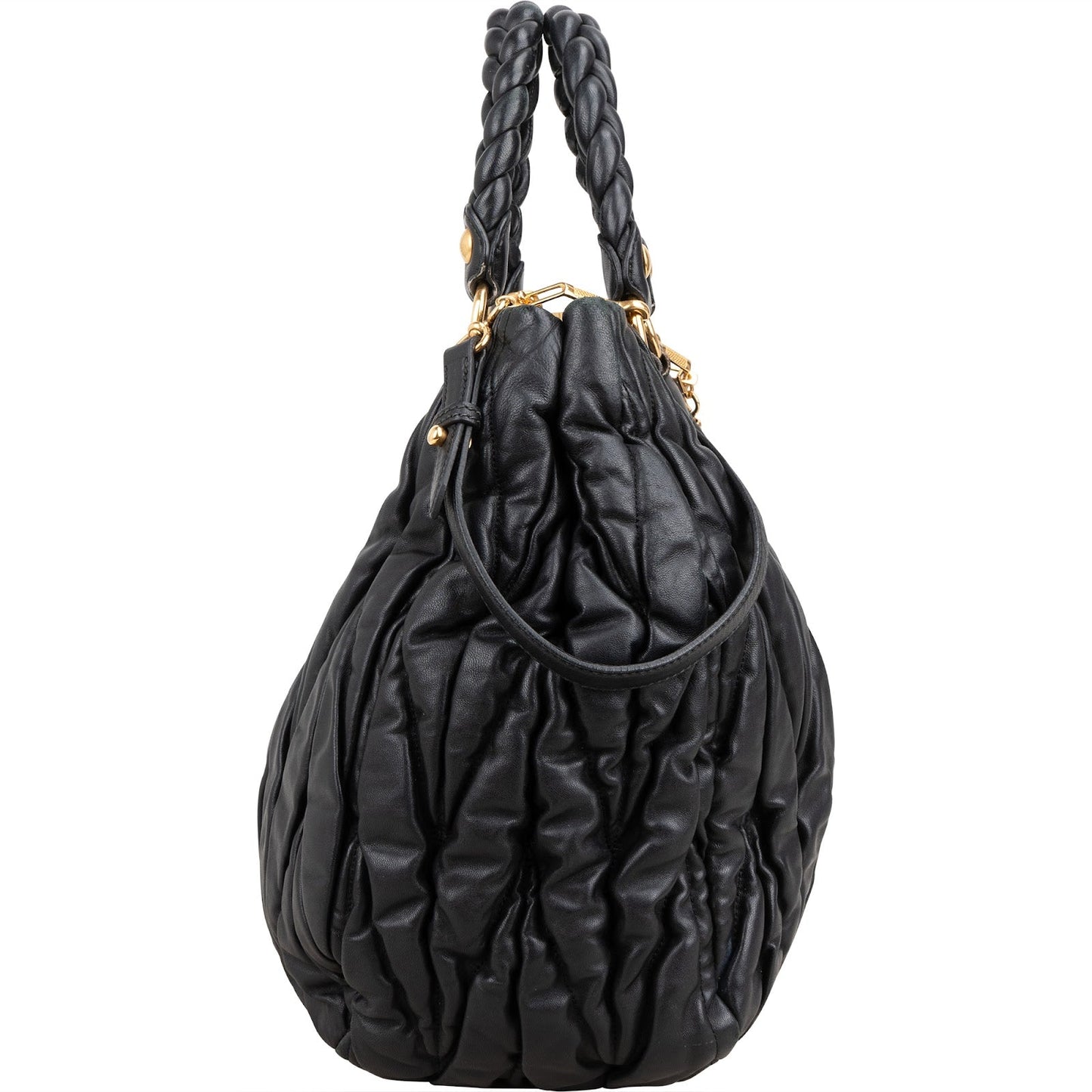 Miu Miu Matelassé Nappa Leather Coffer Handbag