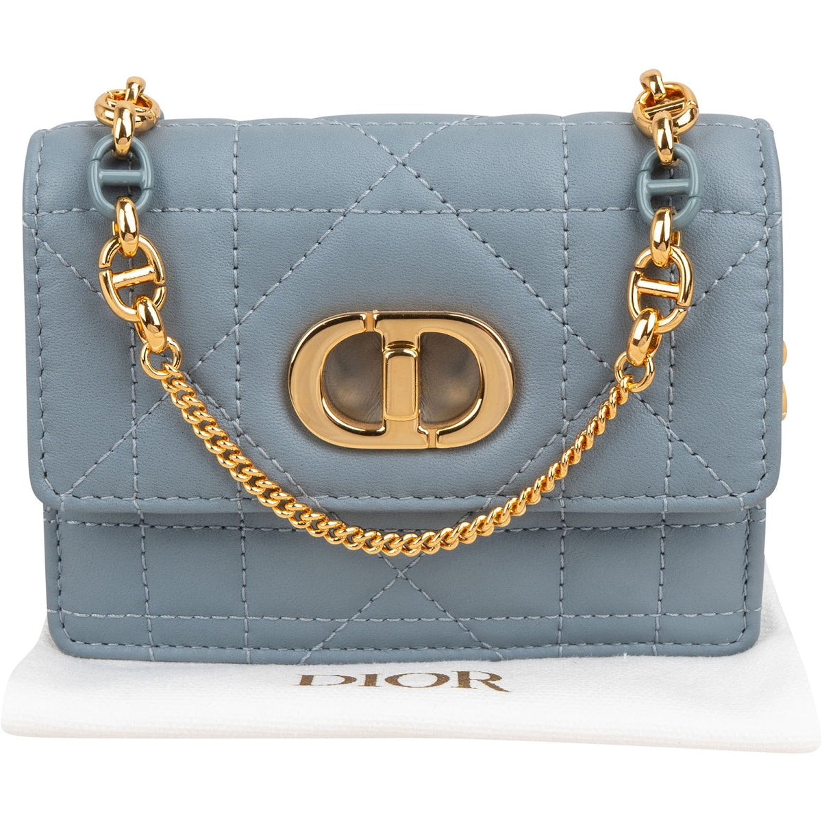 Christian Dior Cannage Calfskin Leather Miss Caro Micro Crossbody Bag