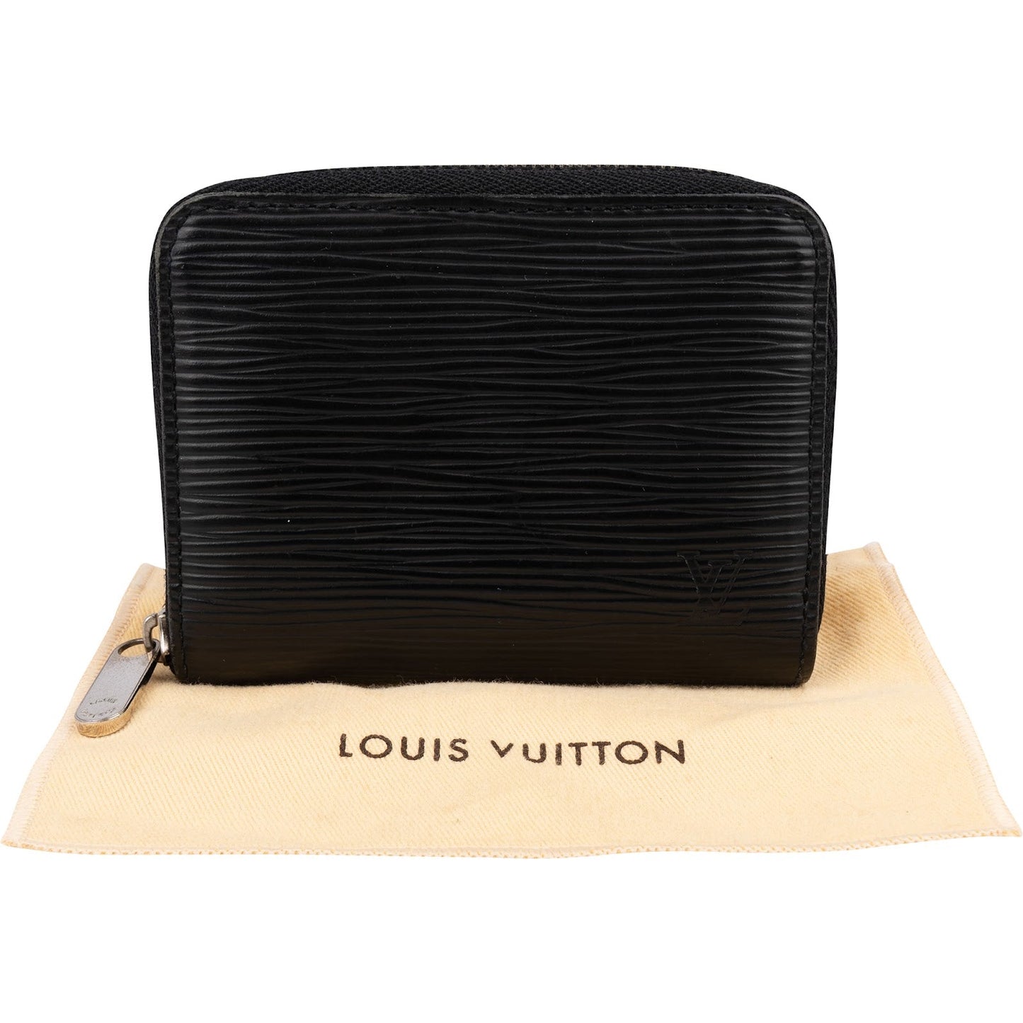 Louis Vuitton Noir Epi Leather Zippy Coin Purse Wallet