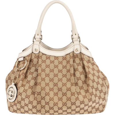 Gucci Monogram GG Canvas Sukey Hobo Handbag