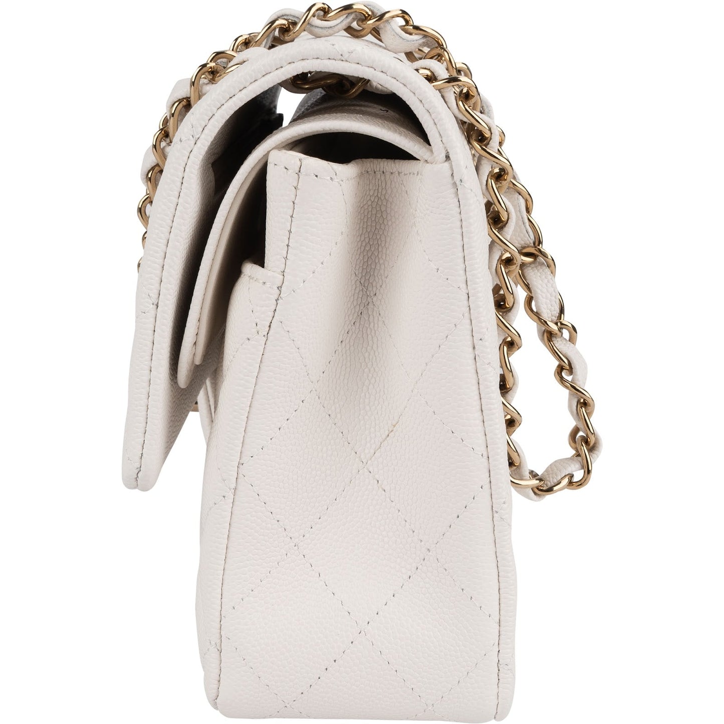 Chanel Quilted Caviar Leather Medium Double Flap Shoulder Bag
