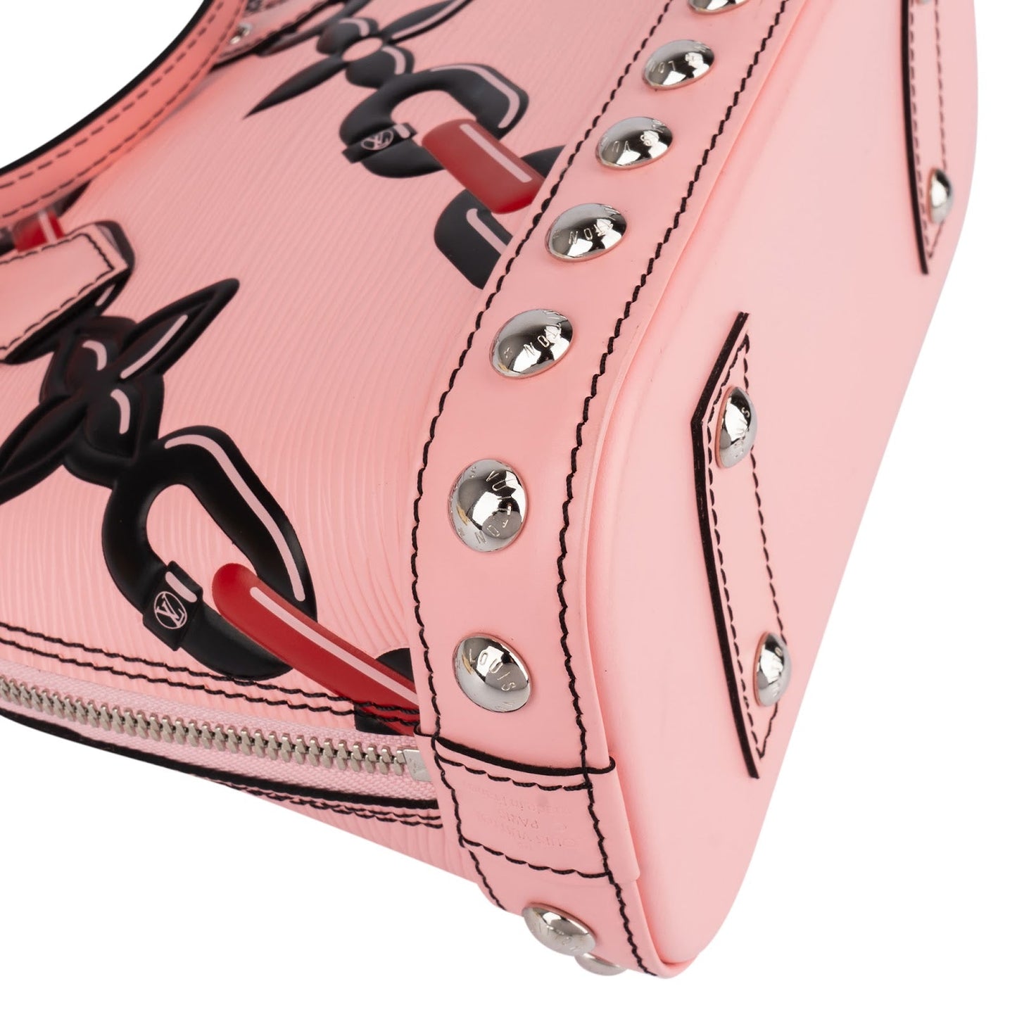 Louis Vuitton Pink Epi Leather Chain Flower Alma BB Handbag