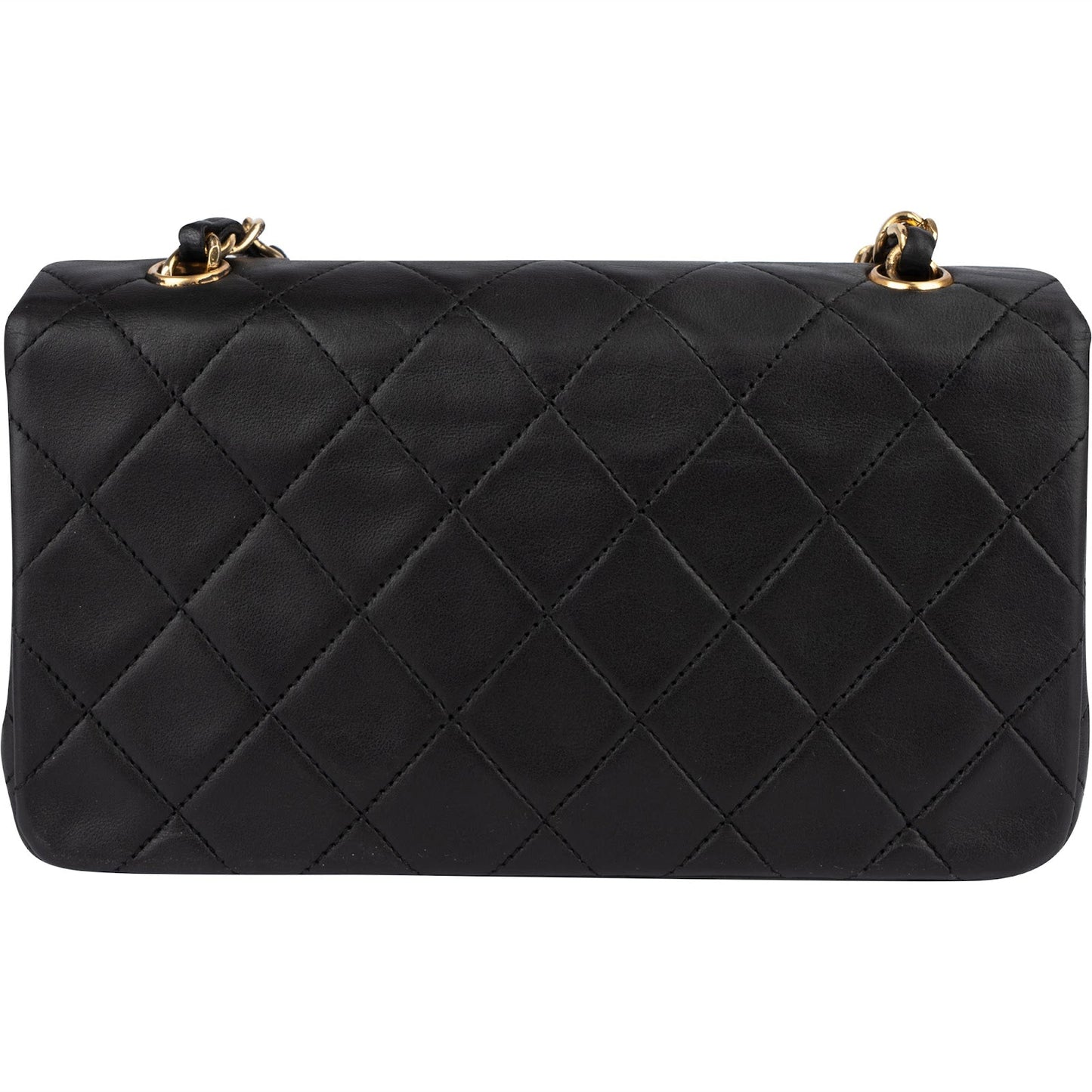 Chanel Quilted Lambskin 24K Gold Single Flap Crossbody Bag
