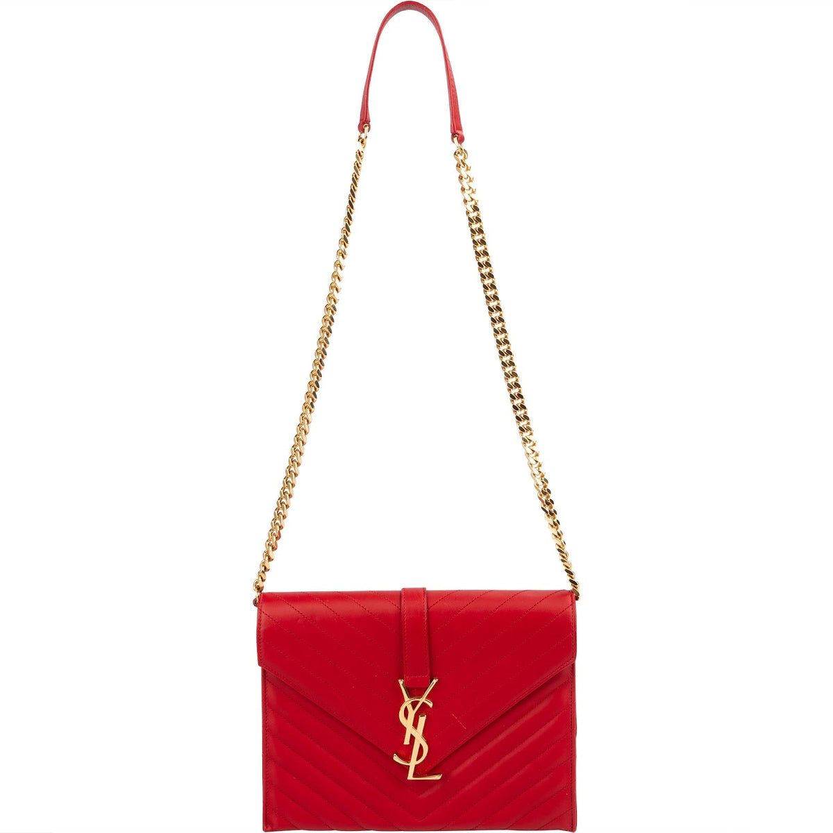 Yves Saint Laurent Quilted Calfskin Envelope Shoulder Bag