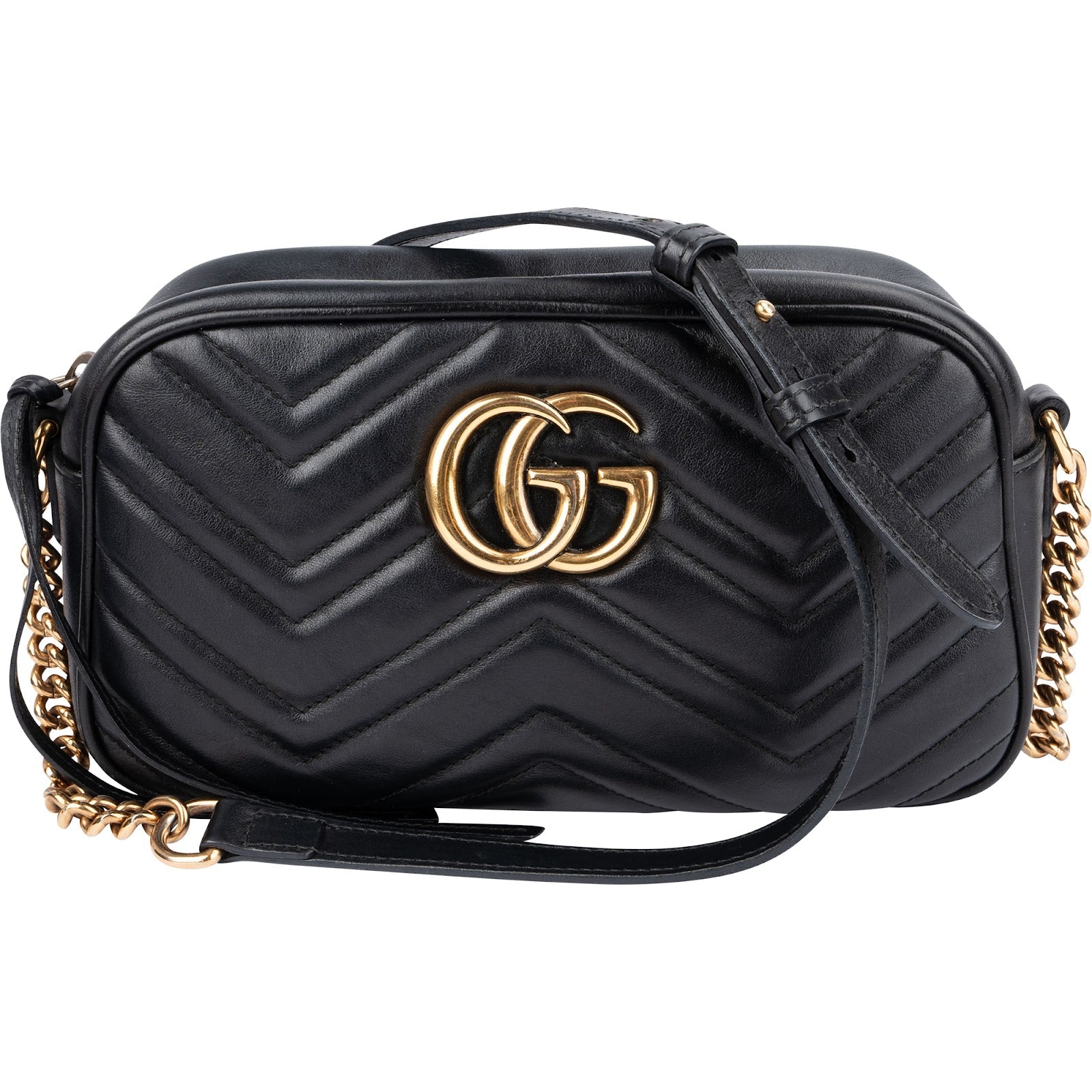 Gucci Matelassé Leather GG Marmont Camera Crossbody Bag