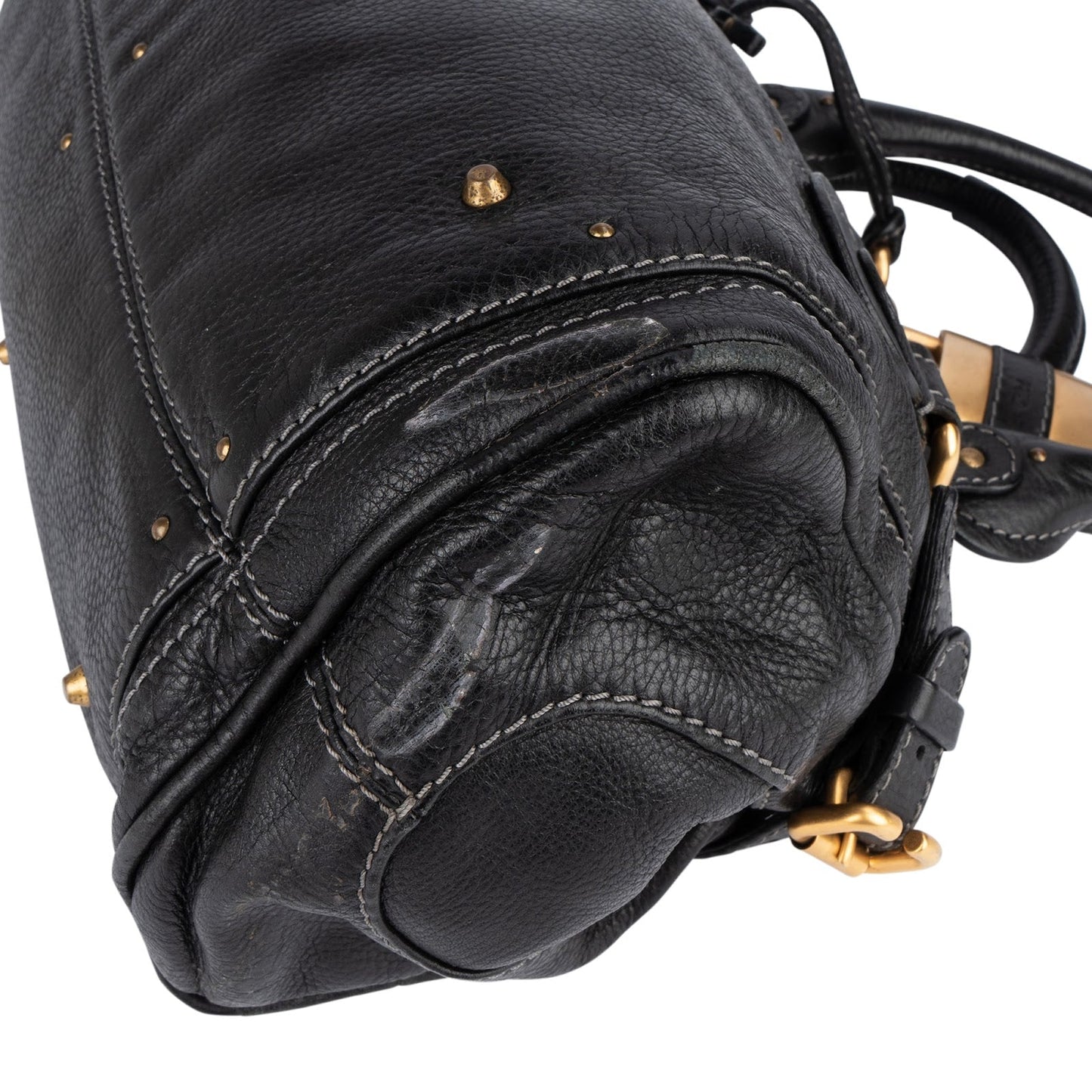 Chloé Pebbled Leather Paddington Satchel Handbag