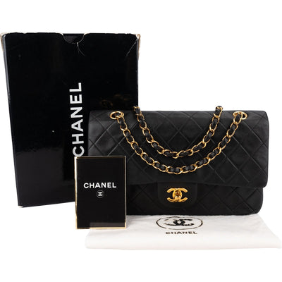 Chanel Quilted Lambskin 24K Gold Medium Double Flap Shoulder Bag
