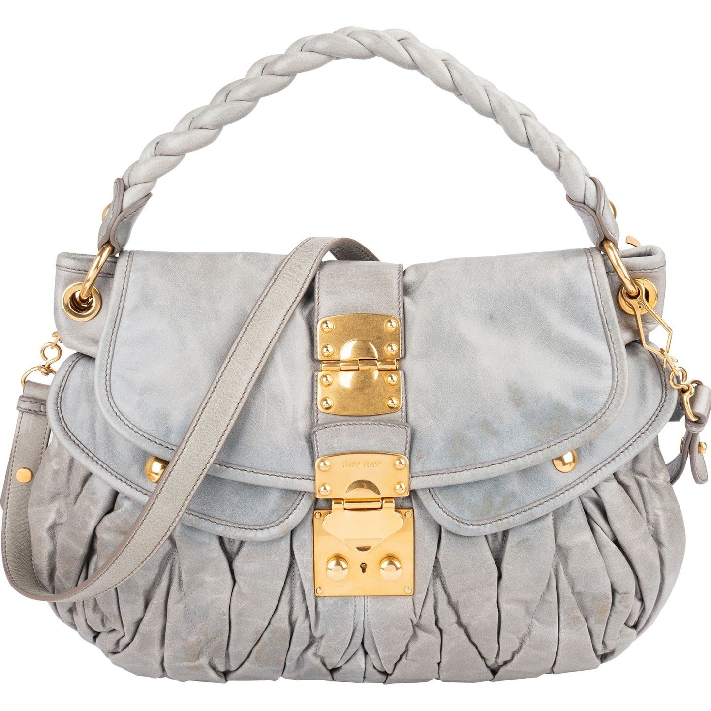 Miu Miu Vitello Lux Coffer Handbag